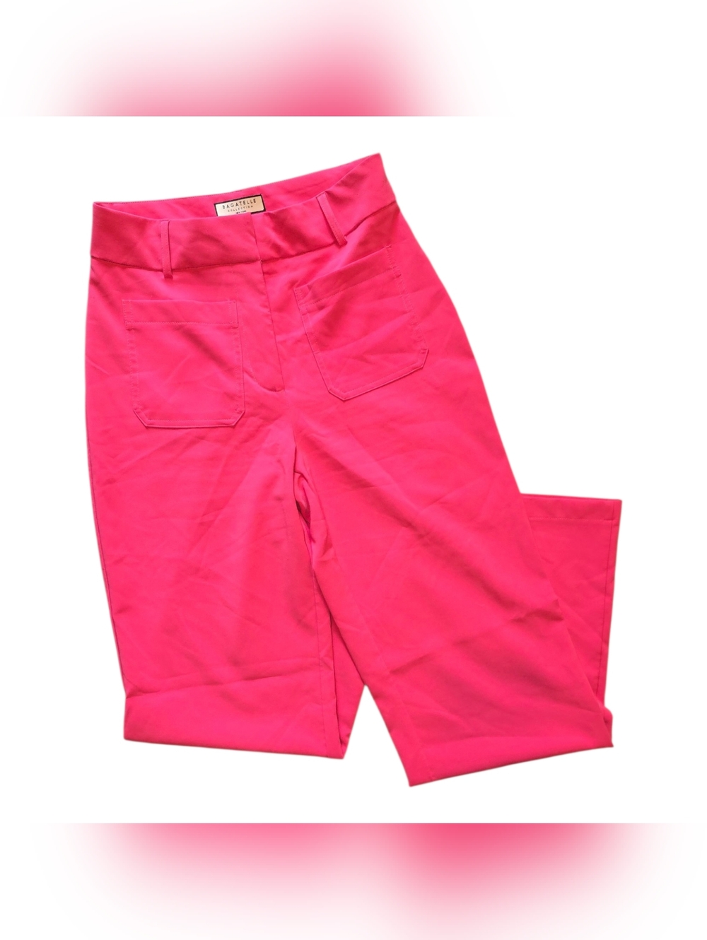 Bagatelle Hot Pink Palazzo Trousers High Rise Wide Leg-palazzo Fit Size Small - Picture 4 of 10